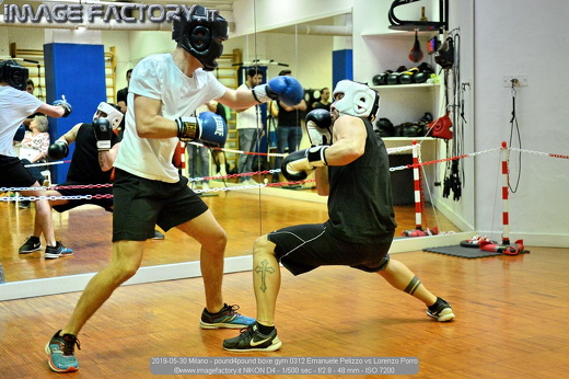 2019-05-30 Milano - pound4pound boxe gym 0312 Emanuele Pelizzo vs Lorenzo Porro